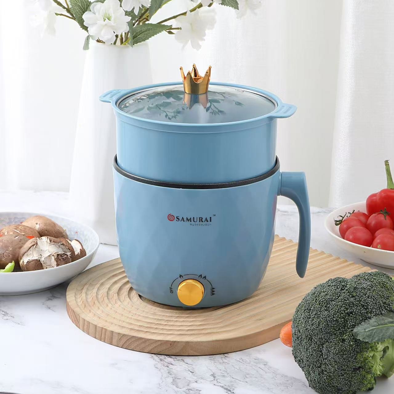 Samurai Electric Rice Cooker – 1.8L Multi-Function