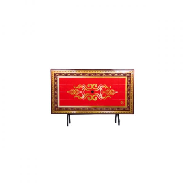 Deco Table 6 Seat S/L Print Rock 1 Rose Wood - Image 2