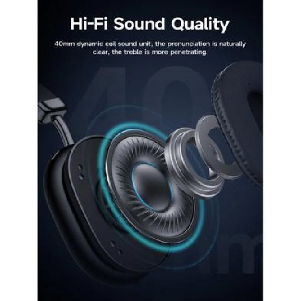 HOCO W35 Max Wireless Bluetooth Headphones-Black - Image 4