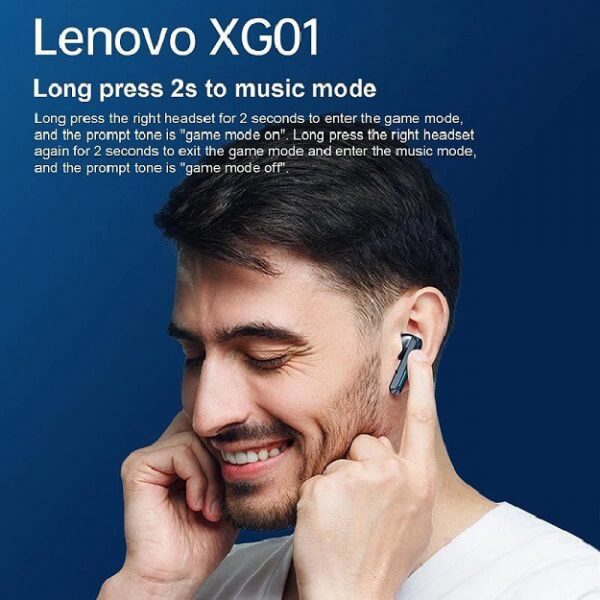 Lenovo XG01 TWS Gaming Wireless Bluetooth Earbuds - Image 4